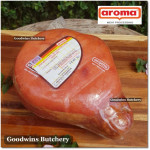 Aroma Bali frozen pork HAM SMOKED LEG BONELESS SKIN-ON whole cuts +/- 4.5kg/pc (price/kg)